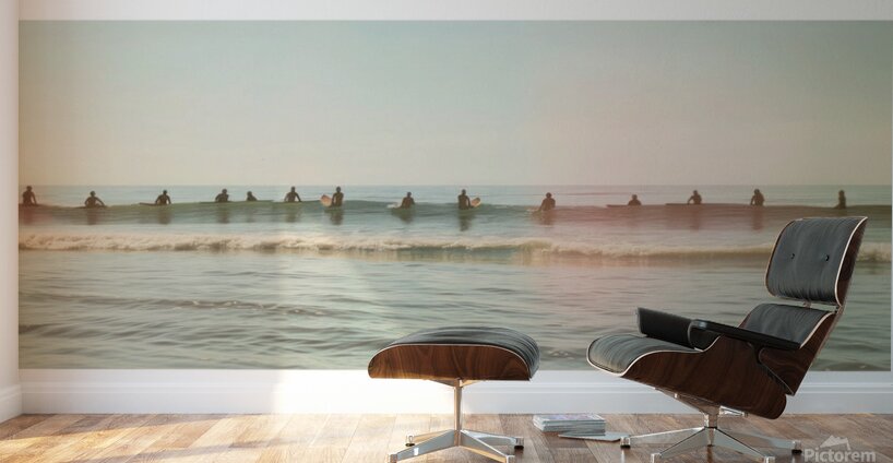 Gift for Surfer. Vintage Ocean Surfers Photo Print Wall Murals