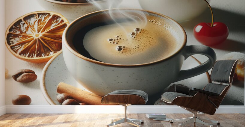 steaming coffee food 13 Wall Murals