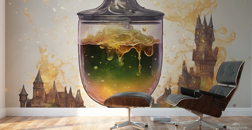 0 A A mesmerizingly bubbling coktail evoking the es... bubbling coktail evoking the es Wall Murals