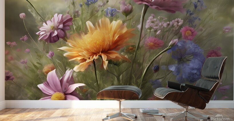 0 Flowers  Realistic or abstract floral arrangeme Wall Murals