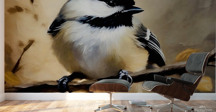 Black Capped Chickadee  Wall Murals