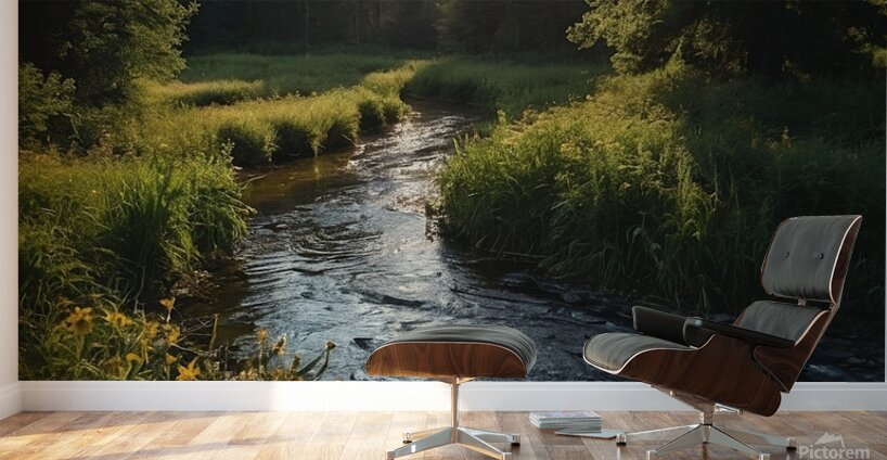 summer folest brook Wall Murals