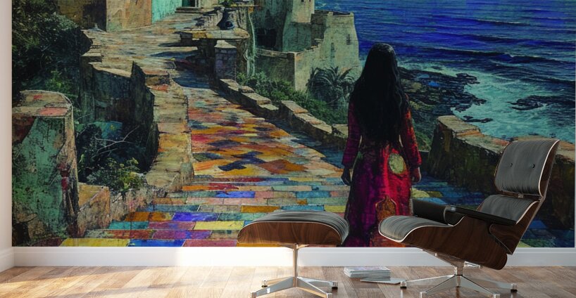 Ocean Gaze: Large Acrylic Art Deco Wall Art by Design Delight Wall Murals