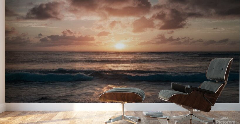 Beach During The Golden Hour Wall Murals