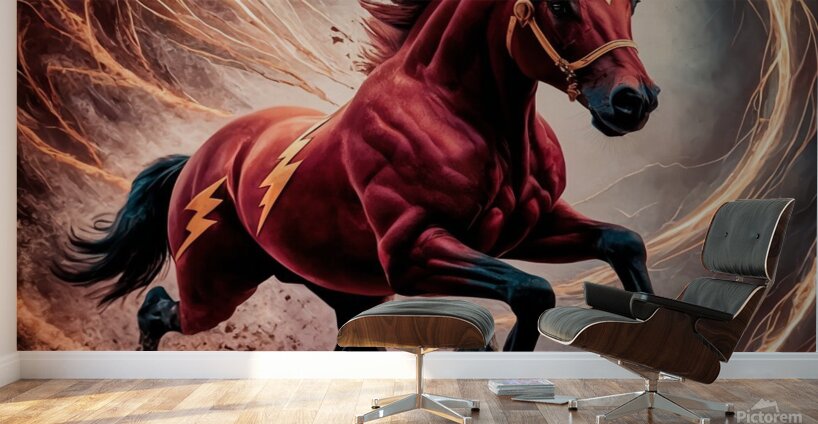 a mesmerizing portrait of the legendary superhero Wall Murals