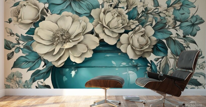 Default The fiori Edith Holden style Blue and Ivo Wall Murals