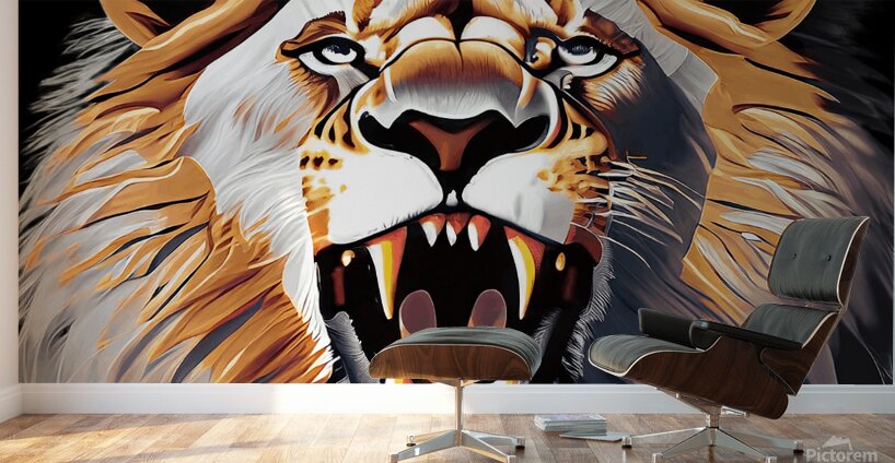 Lion head 7 Wall Murals