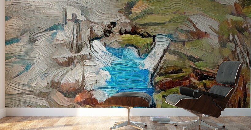 Ascent in Verdant Hues Wall Murals