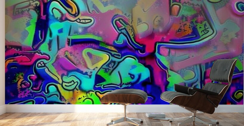 Abstract Graffiti Pop Wall Murals