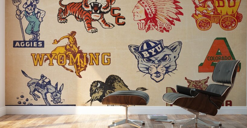 1940s Rocky Mountain Region Colleges Art Wall Murals