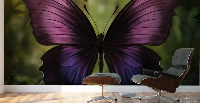  The butterfly contemplates life Wall Murals