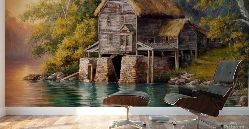 a captivating oil painting portraying a pictures Wall Murals