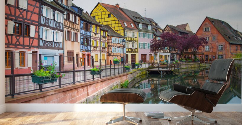 Canal in Little Venice district. Alsace France Wall Murals