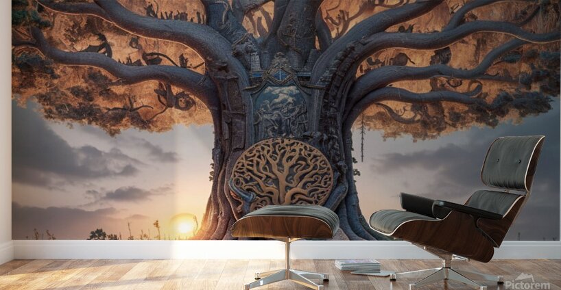 a breathtaking detailed design of the tree of lif Wall Murals