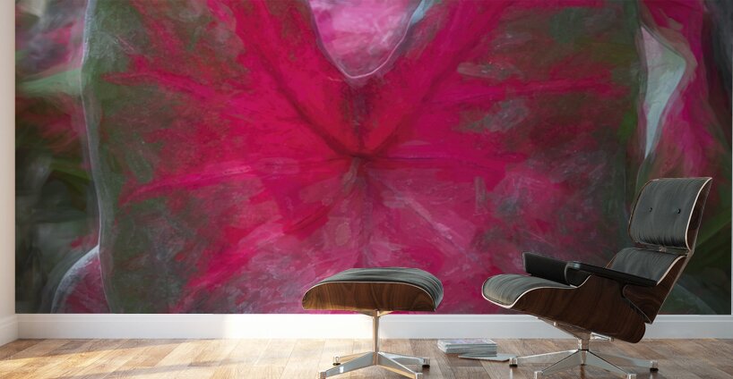 Red Caladium Plants Araceae  X100 Wall Murals