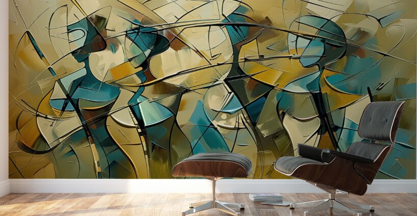 spatula paint movement Wall Murals
