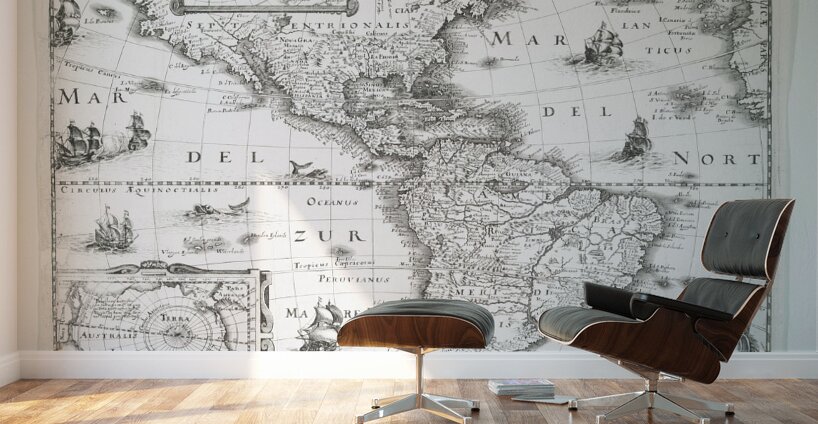 America nouiter delineata NYPL b15314132 434546.j Wall Murals