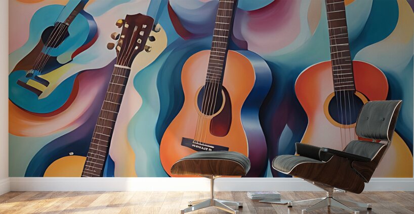 Rainbow Guitars 4 Wall Murals