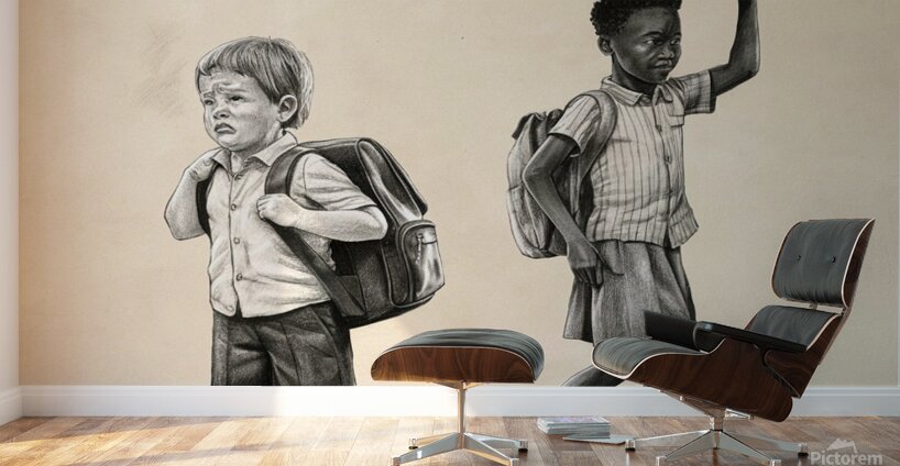 Contrasting Realities: Childhood Divide Wall Murals