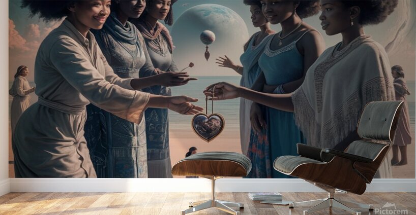 Black Scientistes in an anciens style  Wall Murals