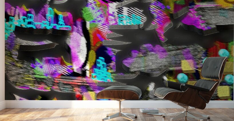 Black Slate Acacia Wall Murals