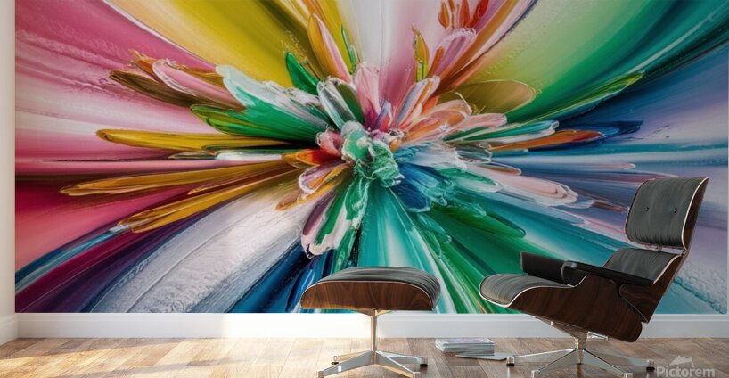 Vibrant artwork with modern illustration Wall Murals