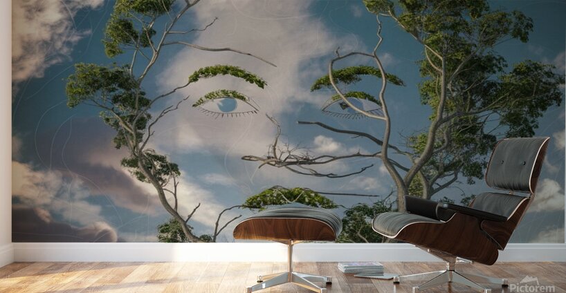 Womans face silhouette  Wall Murals