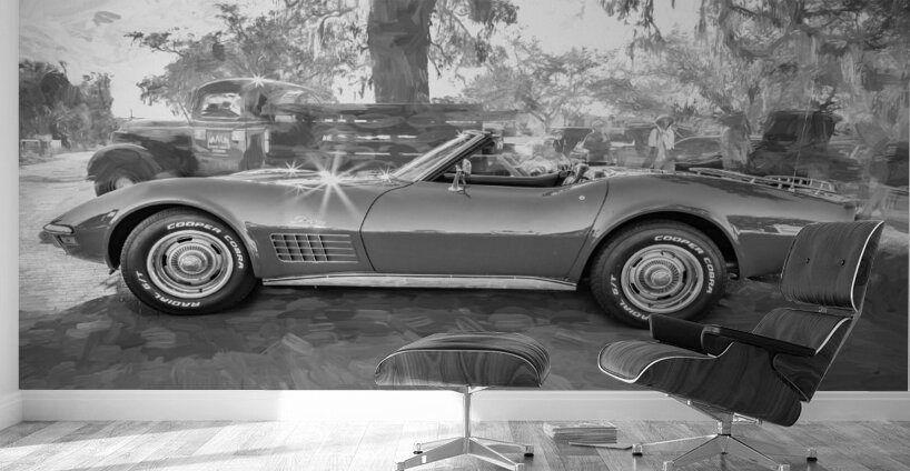 1971 Red Chevrolet C3 Corvette x 19 Wall Murals