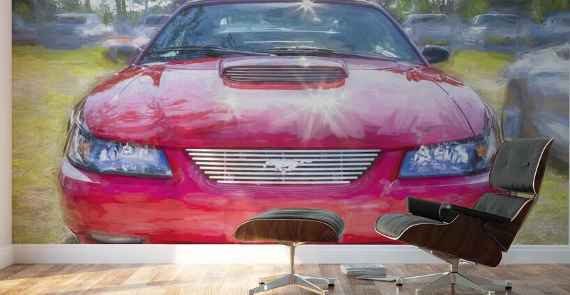2004 Red Ford Mustang Mach 1 40th Anniversary X 7 Wall Murals