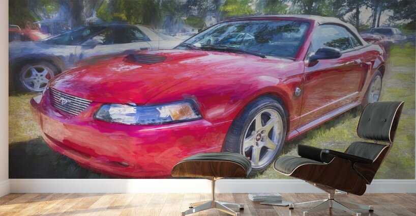 2004 Red Ford Mustang Mach 1 40th Anniversary X 8 Wall Murals