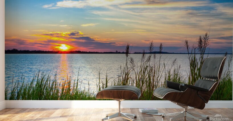 Sunrise On The Savannah River - Georgia Coastal Art Wall Murals