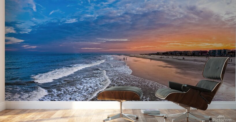 Sunset on Tybee Island On a Summer Day Wall Murals