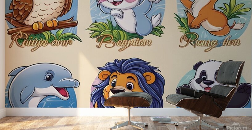 a delightful and vibrant collection of ten disney Wall Murals