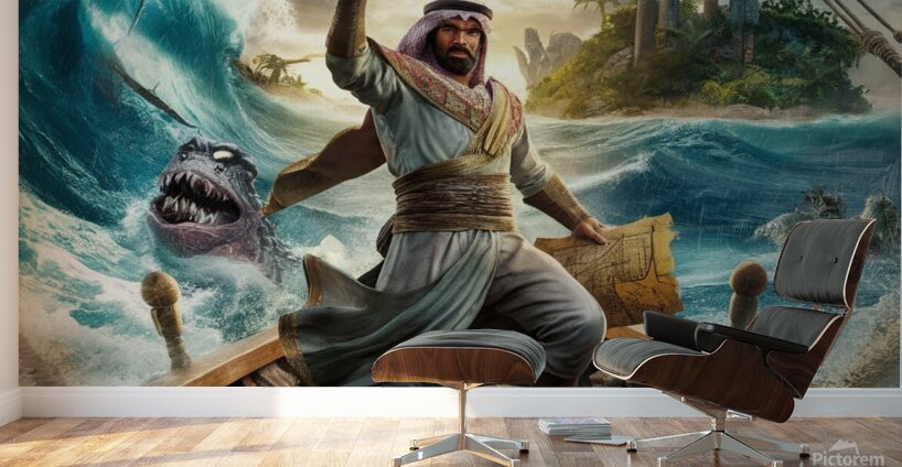 Adventures of a famous Arab sailor named Sinbad  Wall Murals