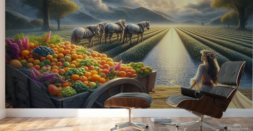 Moonlit Harvest Elegance Wall Murals