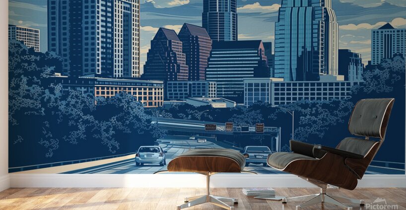 Austin Texas Travel Poster Wall Murals