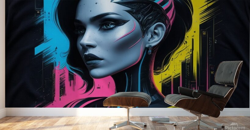 Stunning urban-inspired design featuring Wall Murals