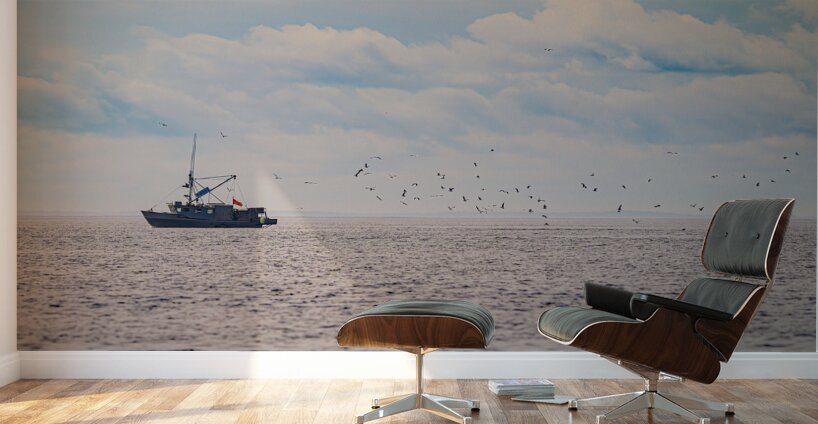 Fisherman Flock Wall Murals