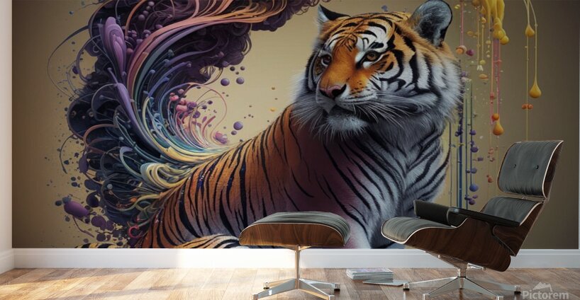 Captivating tiger Wall Murals