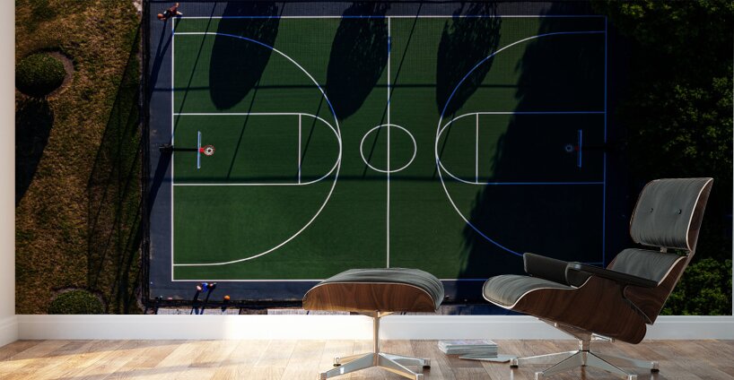 Aerial View - BBall Court  Wall Murals