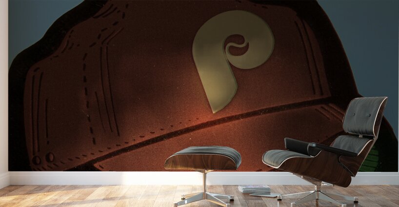 Vintage Phillies Ballcap Art Wall Murals