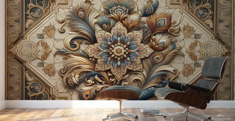 A stunning image of an Arabesque-style Wall Murals