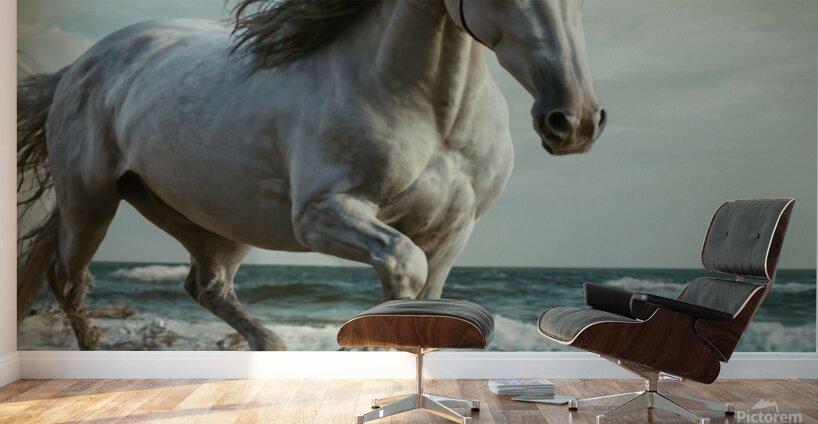 White horse  Wall Murals