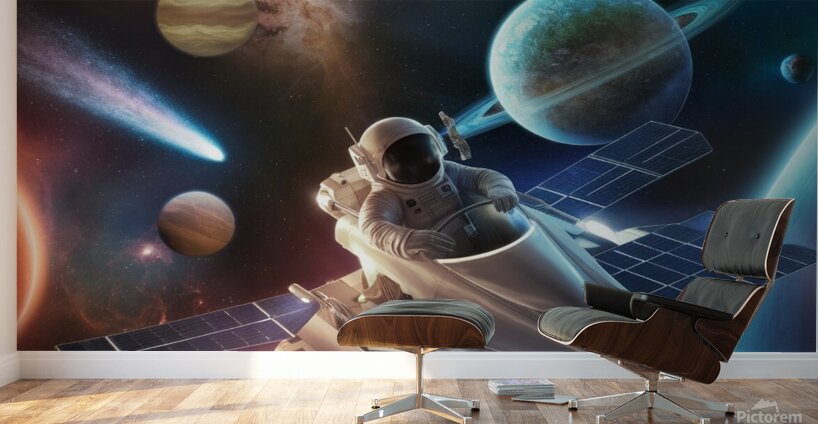 a breathtaking 3d rendition of the cosmos showcas Wall Murals