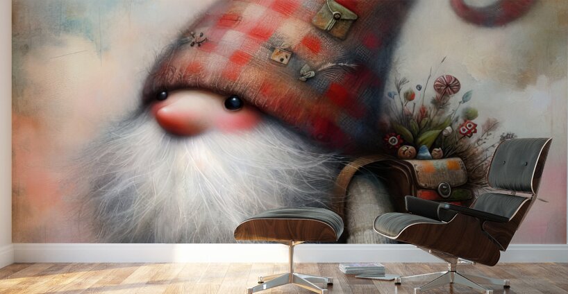 05 Mixed media painting of a whimsical nomeelf.jp Wall Murals
