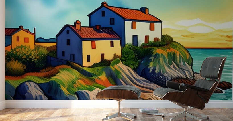 Village by the Sea 13 Wall Murals