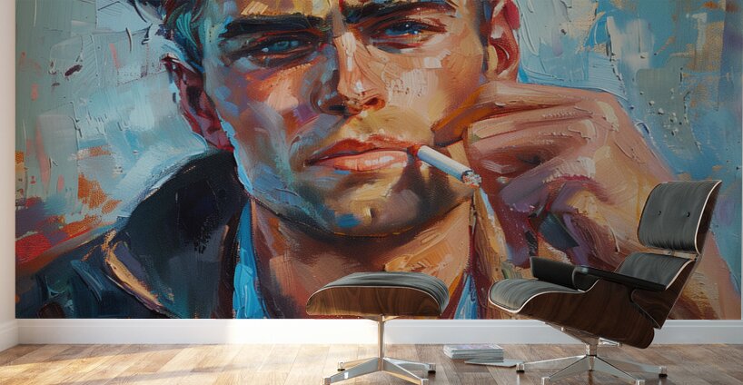 A 1940s print style vintage cigarette advert wi 5 Wall Murals