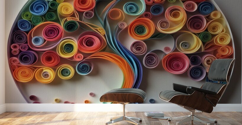 Colorful Paper Tree 16 Wall Murals
