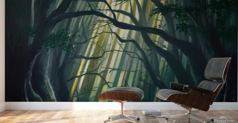 A mysterious and beautiful natural forest Wall Murals