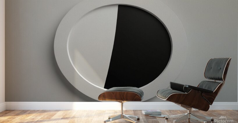Abstract-Circle in Negative Space Wall Murals